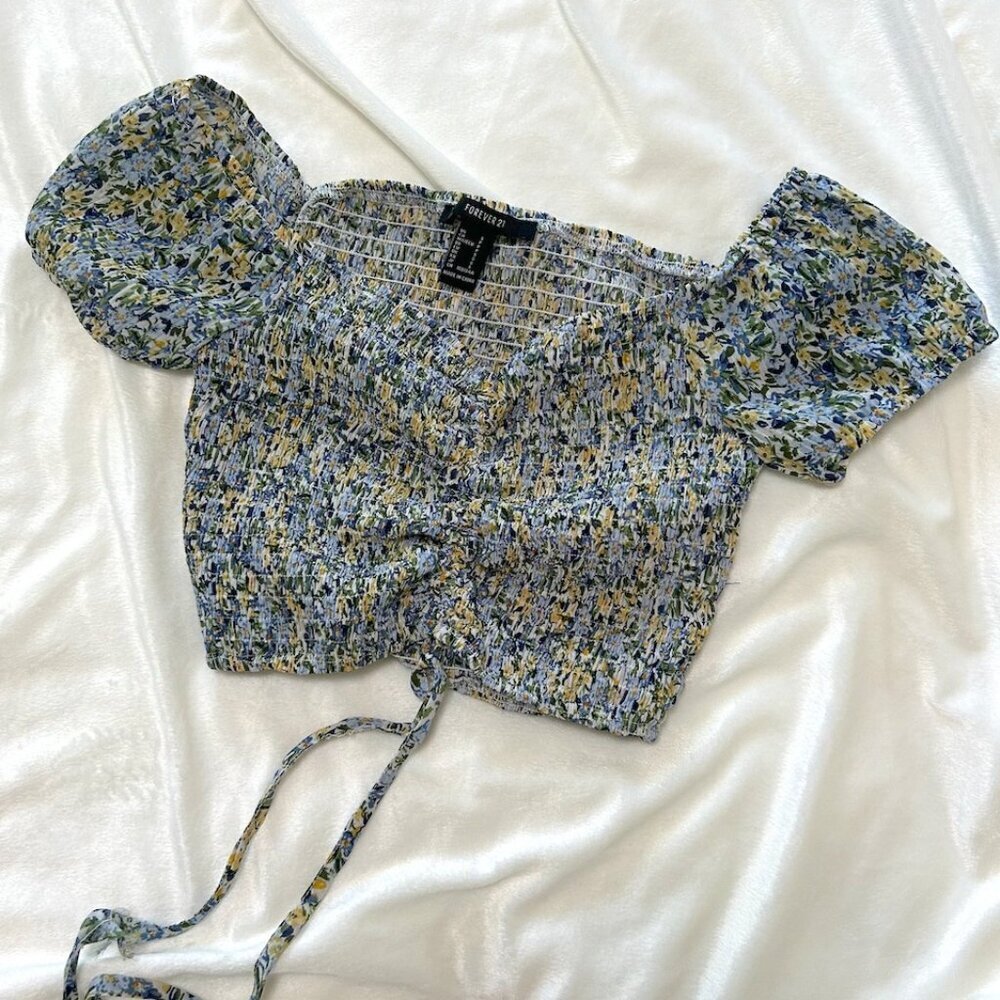 floral crop top - Picture 1 of 6